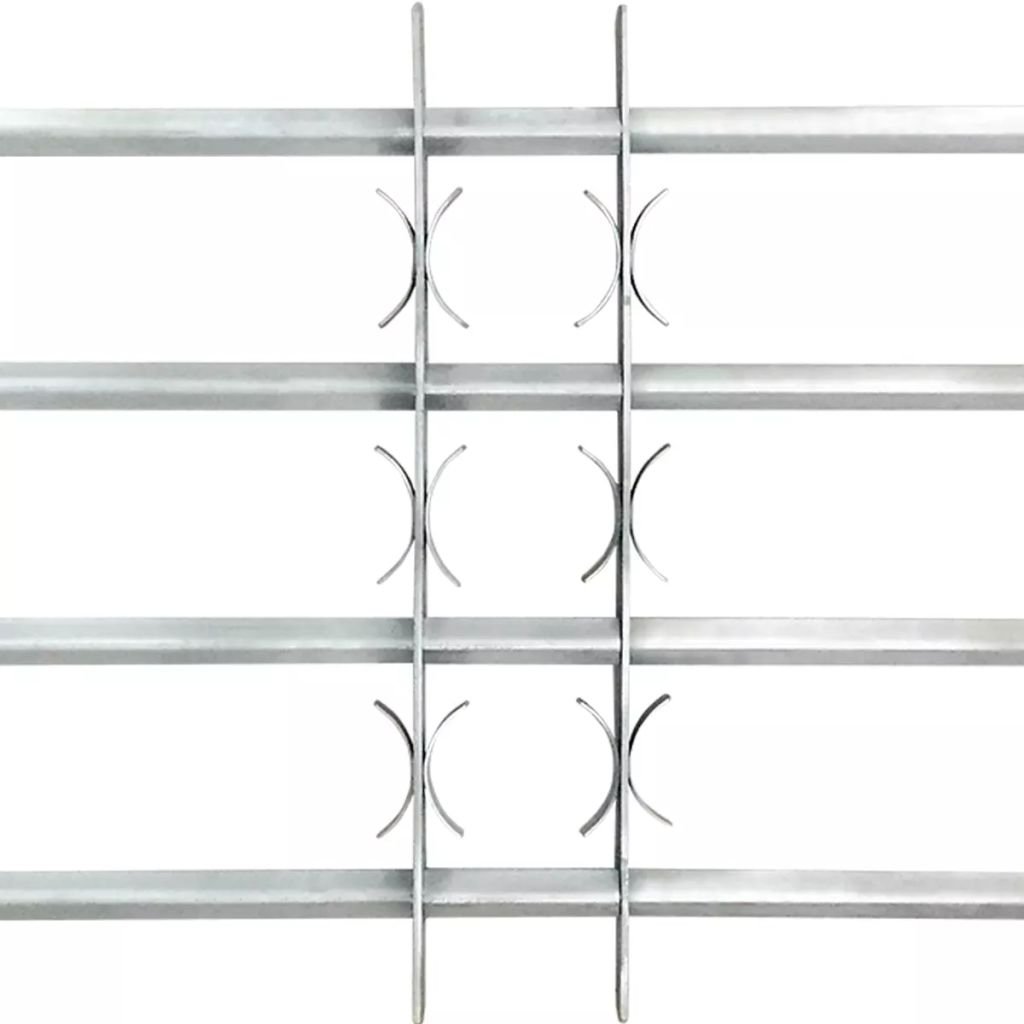 Tidyard Grille de Défense Ajustable à 4 Traverses pour Fenêtre - en Acier Galvanisé - Robuste et Durable - 1000-1500 mm