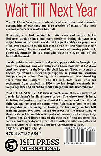 Wait Till Next Year the Story of Jackie Robinson