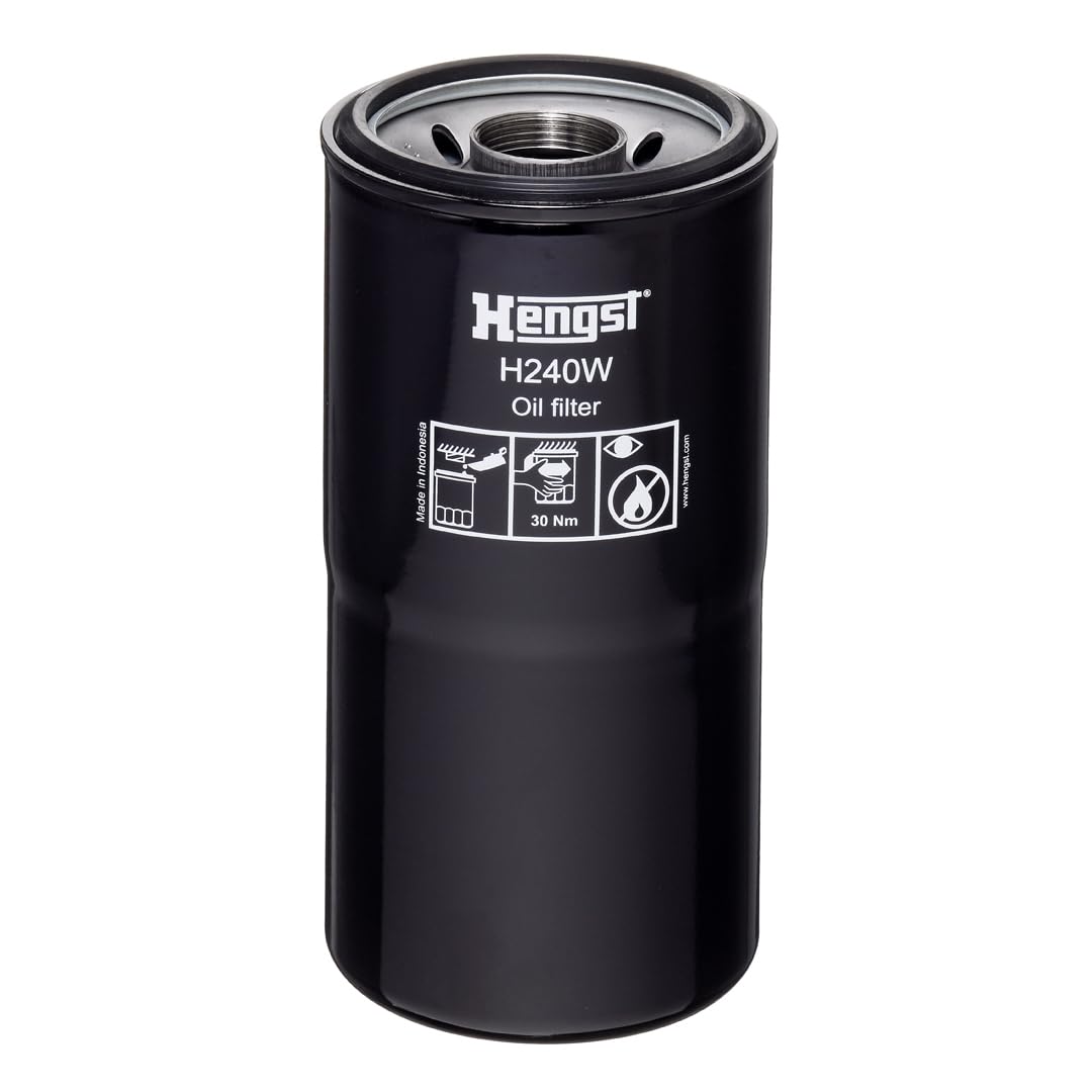 HENGST - Filtro de aceite H240W - Filtro de aceite para coche - Filtro de aceite de motor de alta calidad para coche con motor de gasolina o diesel - Filtro de aceite robusto con alta capacidad de