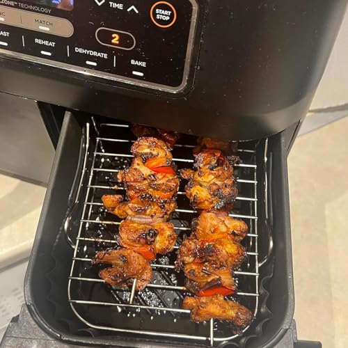 Heißluftfritteuse Zubehör Kompatibel für Ninja AF300EU 7,6L, COSORI 8,5L, cookwise Devology Cecotec 9L, Balter Innsky Doppel Fritteusen, 6PCs Zubehörset Mit Airfryer Silikonform, Grillrost, BPA-frei – Bild 6