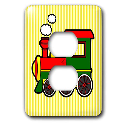 Plaque de Finition 2 Plug Train Rouge Vert Jaune à Rayures lsp_25422_6