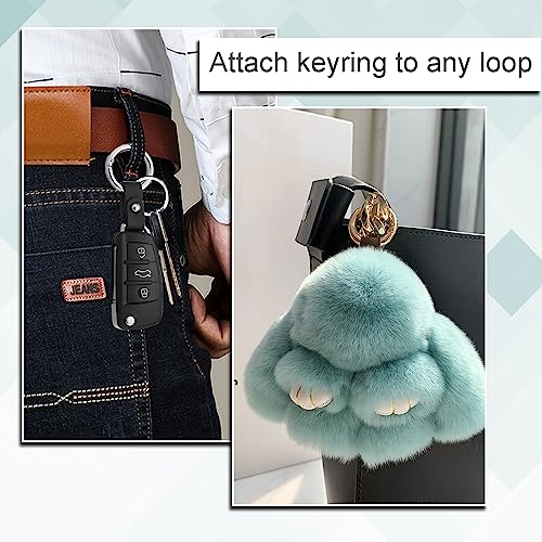 Image of CooBigo 3 /4 Inch Trigger Spring O Rings, Metal Round Carabiner Clip Snap Hook, Keyring Buckles for Replacement Purse Strap, Paracord Lanyard , Keychain Rings Hardware DIY Crafts Making 10Pcs Black