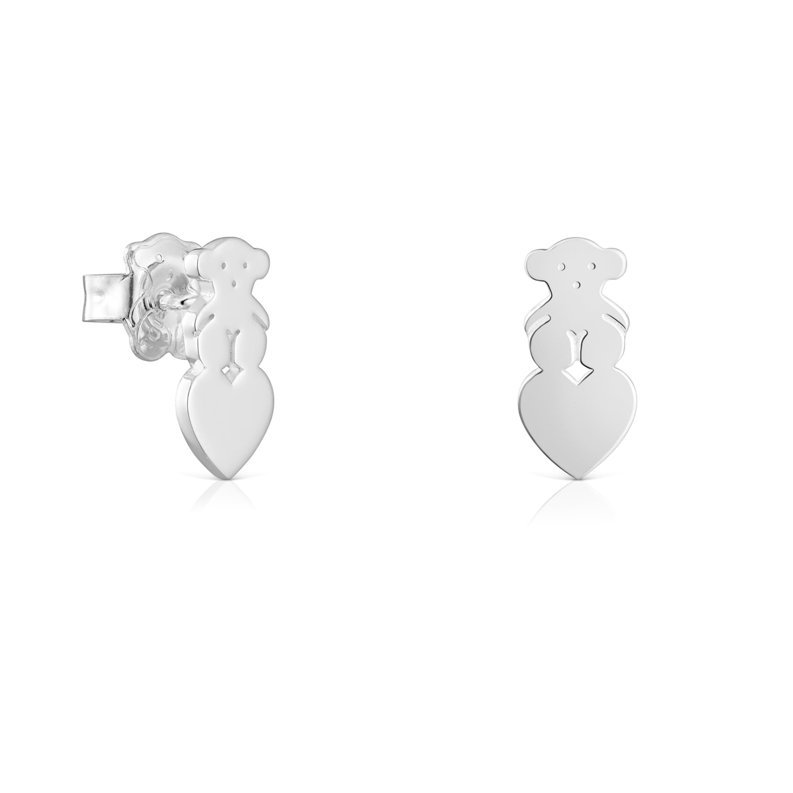 TOUS Pendientes Oso Para Mujer De Plata De Primera Ley, 6 Mm, Colección Sweet Dolls