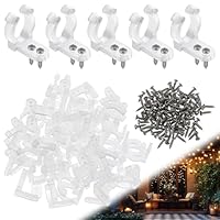Tucnoeu 60 Stück Befestigungsclips für LED-Lichtschlauch, Halterung LED Lichtschlauch Transparent LED Streifen Halterung Innen- und Außendekoration, Ideal für Partys und Hochzeiten