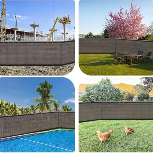 Vocray 0.9X5M Balcony Privacy Screen Apartment, Balcony Cover for Shade and Rain,Pet Enclosure Balcony Netting, Cat Balcony Guard Fence - Deck, Patio, Backyard, Railing Shield Mesh(90%,Red Brown) - Image 8