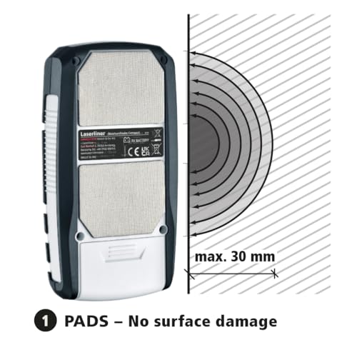 Humidimètre bois enduits de plâtre chapes ciment Laserliner MoistureFinder Compact - 5