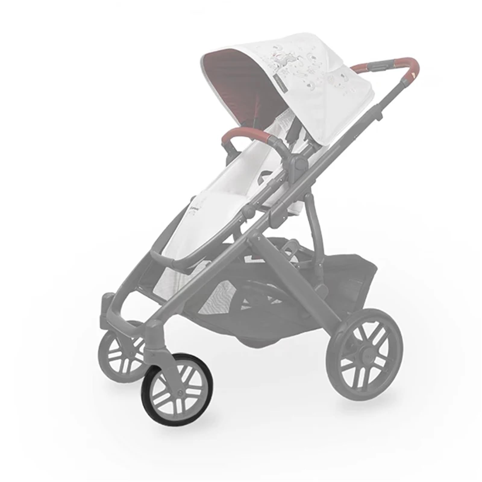 Pneu de poussette compatible avec Uppababy Vista V1 V2 Roue avant de poussette sans chambre à air PU Accessoires de rechange pour poussette