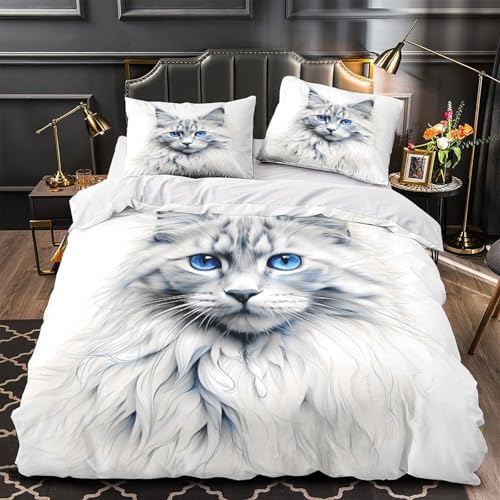 Housse de couette poisson 3D Super King 260x220 parure de lit microfbre - 2