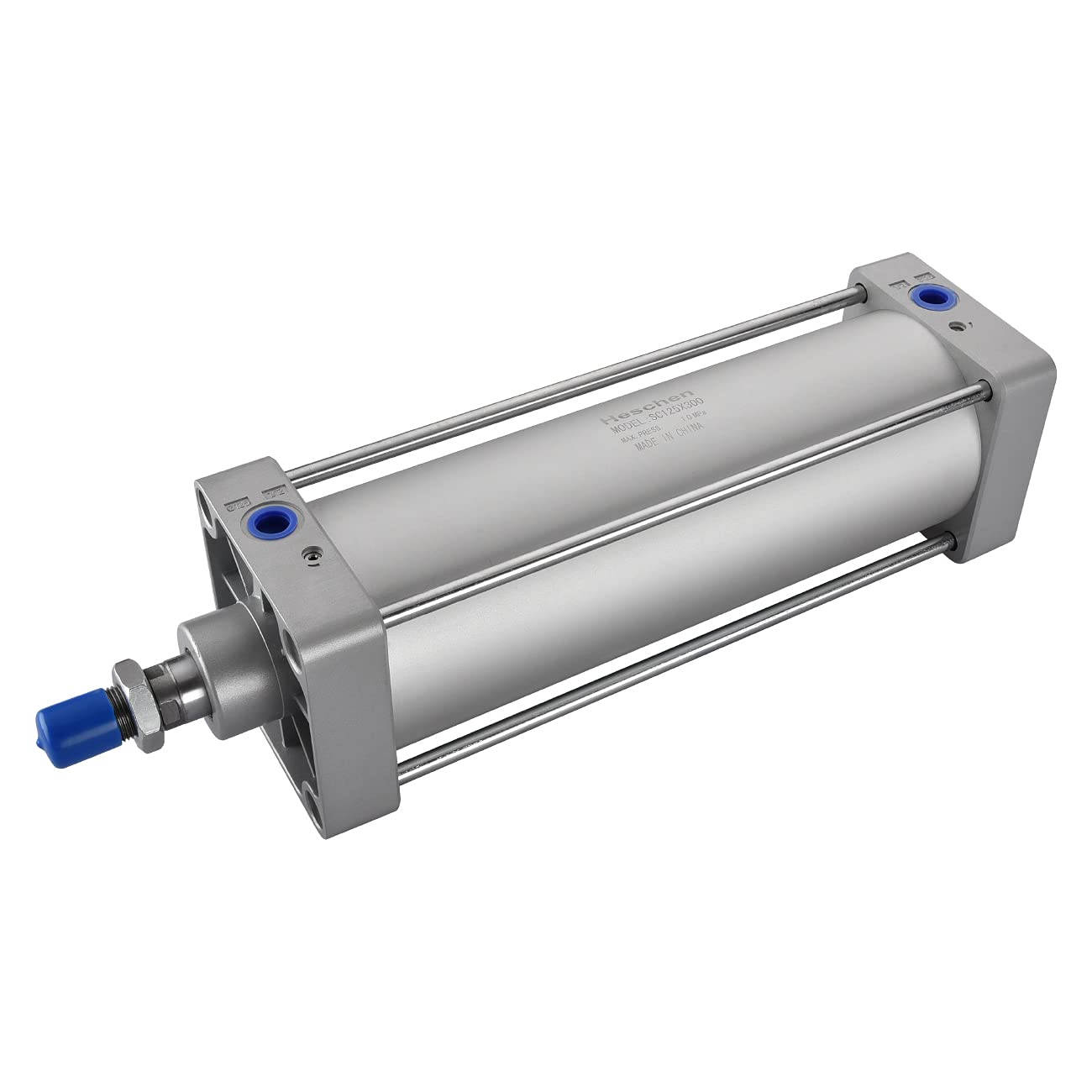Heschen Silver Pneumatic Standard Cylinder, Sc 125-300, Pt1/2'' Port, 125Mm Bore, 300Mm Stroke, Double Acting