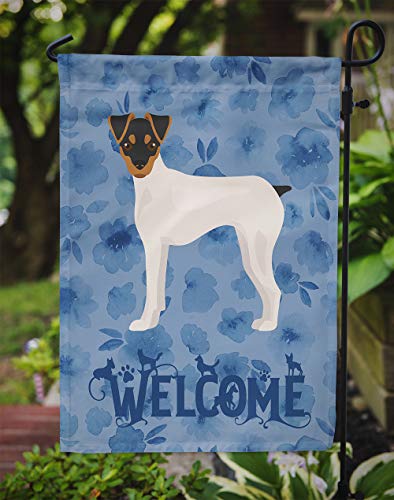 Drapeau de bienvenue Terrier japonais CK6007GF petit modèle multicolore pour terrasse - 4