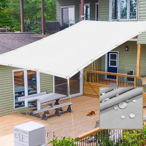 Toile ombrage imperméable 2x2.3m résistante déchirure pour terrasse - 3