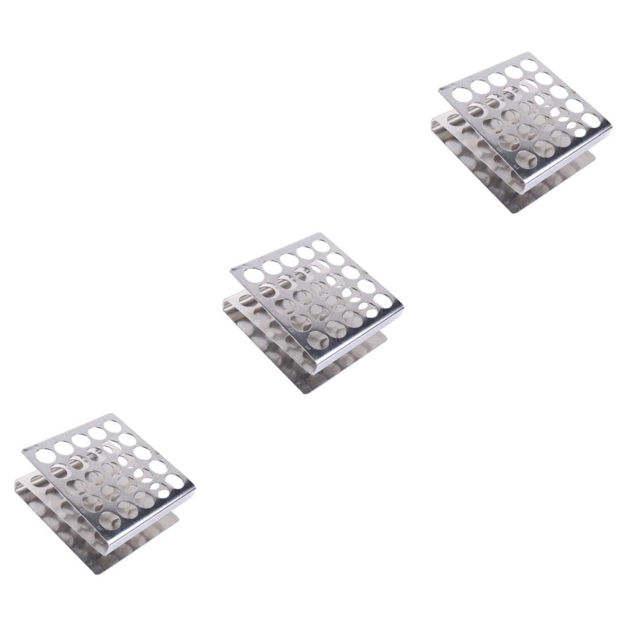 Anneome 3piezas Soporte De Tubos De Inoxidable z Huecos Para Escolares y Experimentos Científicos Accesorio Práctico y Para Almacenamiento y Organización