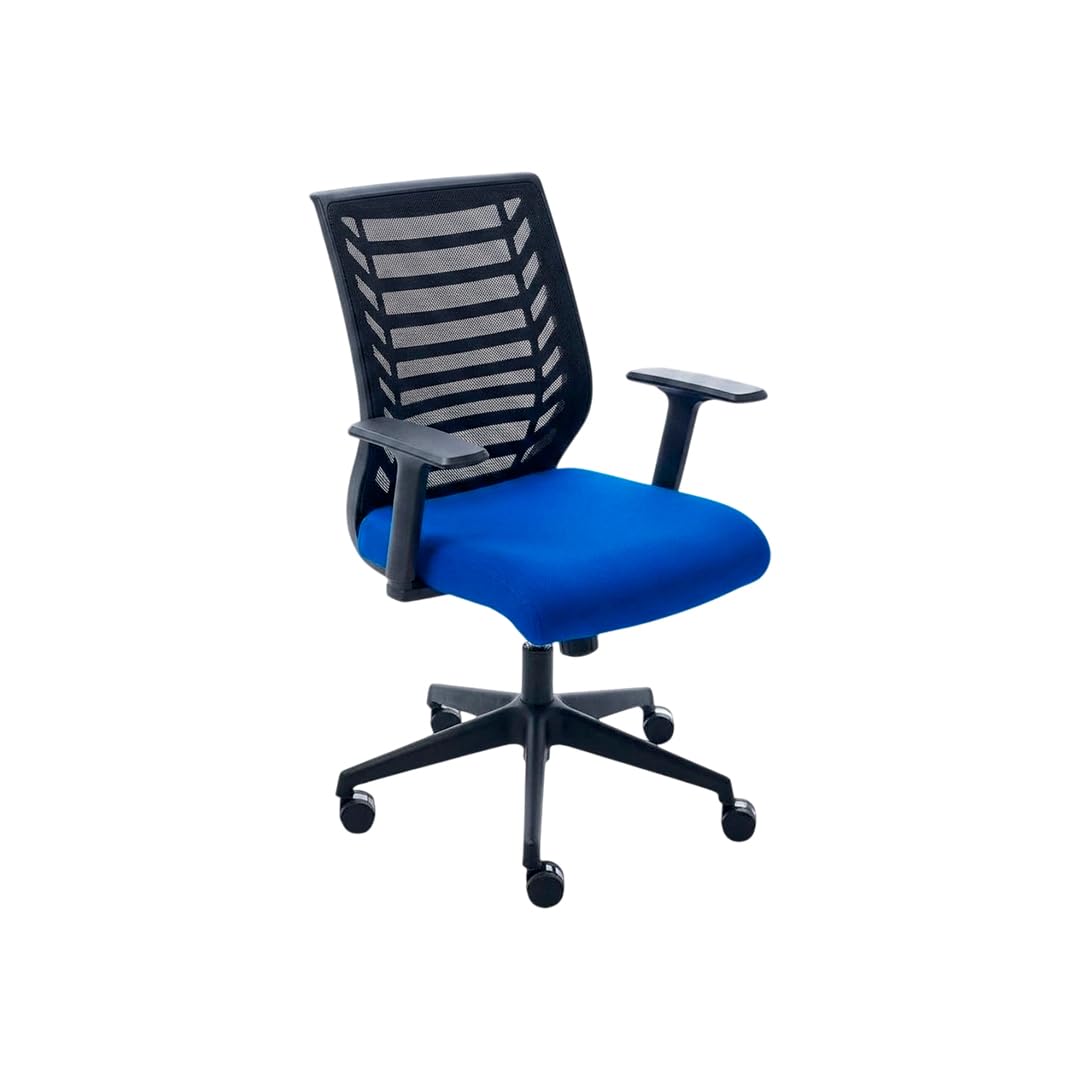 Rocada | Silla de Escritorio Ergonómica - Color Azul - Asiento Tapizado con Espuma Inyectada - Respaldo Técnico - Regulación Funcional para Trabajo Diario y Estudio