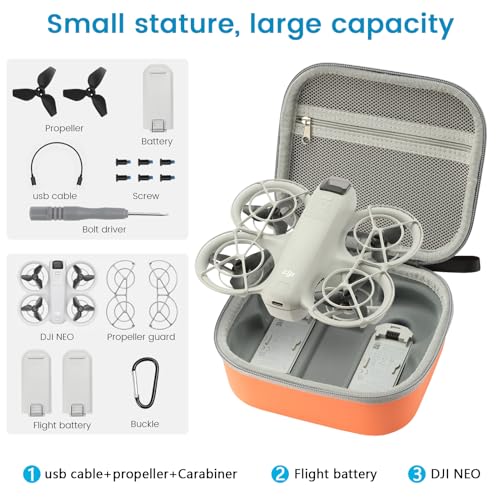 Rangement pour DJI Neo compact et rigide pour drone portable