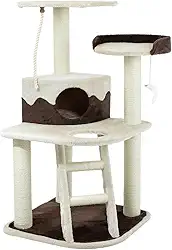 Chalesco Arranhador 3 Andares com Escada para Gatos Cor Cinza