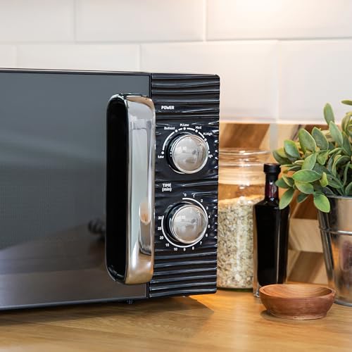 Russell Hobbs RHM1731B Inspire Solo Mikrowelle, 17 Liter, 700W, Schwarz, mit 5 Leistungsstufen, Timer, Auftaufunktion, Leicht zu Reinigen – Ansicht 3