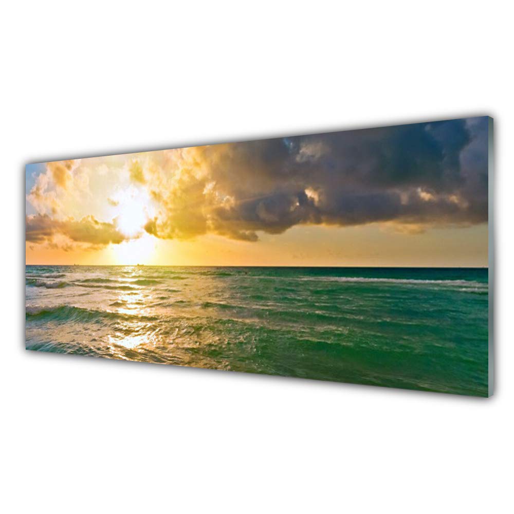Tableau mural moderne Tulup en verre trempé 125x50cm au rendu haut de gamme