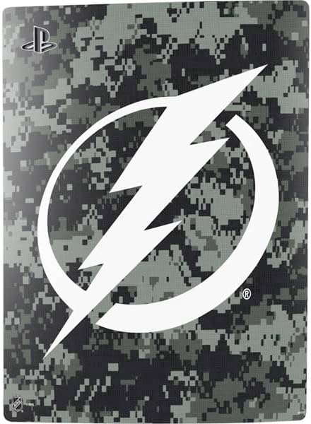Skinit Decal Gaming Skin Compatible with PS5 Digital Edition Console - Officially Licensed NHL Tampa Bay Lightning Camo Design