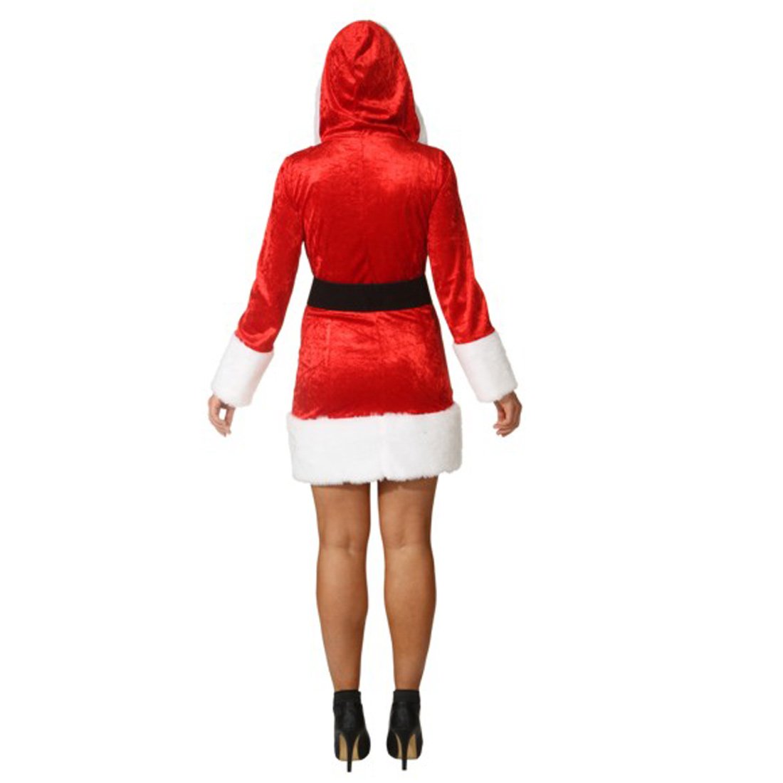 Weihnachtsfrau Kostüm Für Damen – Samtkleid Mit Gürtel, Mütze & Handschuhe Für Weihnachtspartys & Cosplay