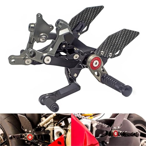 HFJFDQ pour Street Fighter V4V4S 2018-2024 2019 2020 2021 2022 2023 Moto CNC Et Fibre De Carbone Racing Rearset – vue 3