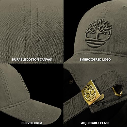 Image of Timberland Soundview Men's Baseball Cap - Cotton Canvas, Adjustable, Lightweight & Stylish Hat for Outdoor Activities