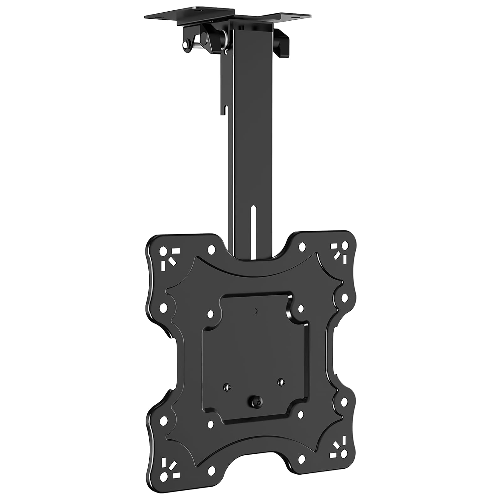 WALI Folding Ceiling TV Mount, Swivel and Flip Down TV Bracket for 17 to 42 inch Flat Screens up to 44 Lbs, Under Cabinet Mounting Saving Space Max Mounting Holes 200x200mm(FCM202), Black