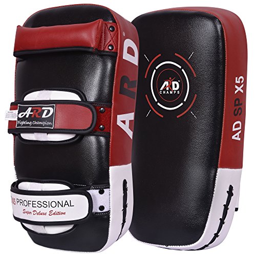 Ard Kick Boxing Strike Curved Thai Pad Mma Focus Muay Thai Punch Shield Mitt (1 Unit) (Red) #TOP15