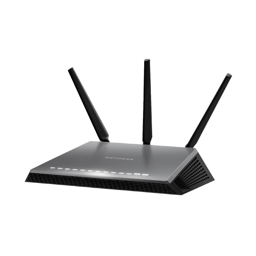 Netgear D7000-100PES Modem Router WiFi AC1900 Dual band Nighthawk, 4 Porte Gigabit Ethernet e 1 WAN, 2 porte USB, Nero (Verifica compatibilità con la tua linea)