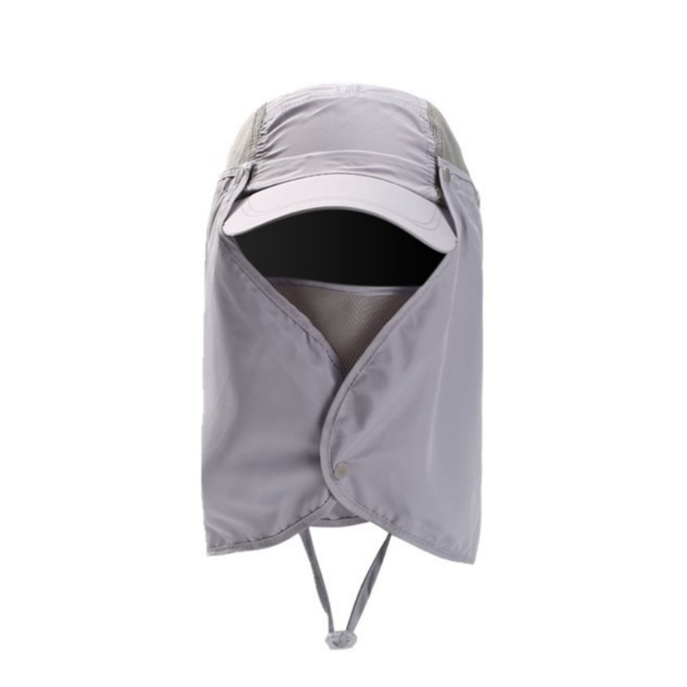Outdoor Fishing Hat Quickly Dry Anti-UV Bucket Hats Neck Protection Sun Hat Packable Safari Hats UPF 50+ Protection Cap with Removable Neck Flap for Outdoor Fishing Trekking Gardening