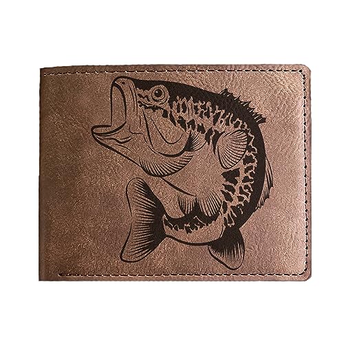 Fish Engraved Wallet - Perfect Gift for Fishing Enthusiasts on Father's Day, Birthdays or Christmas