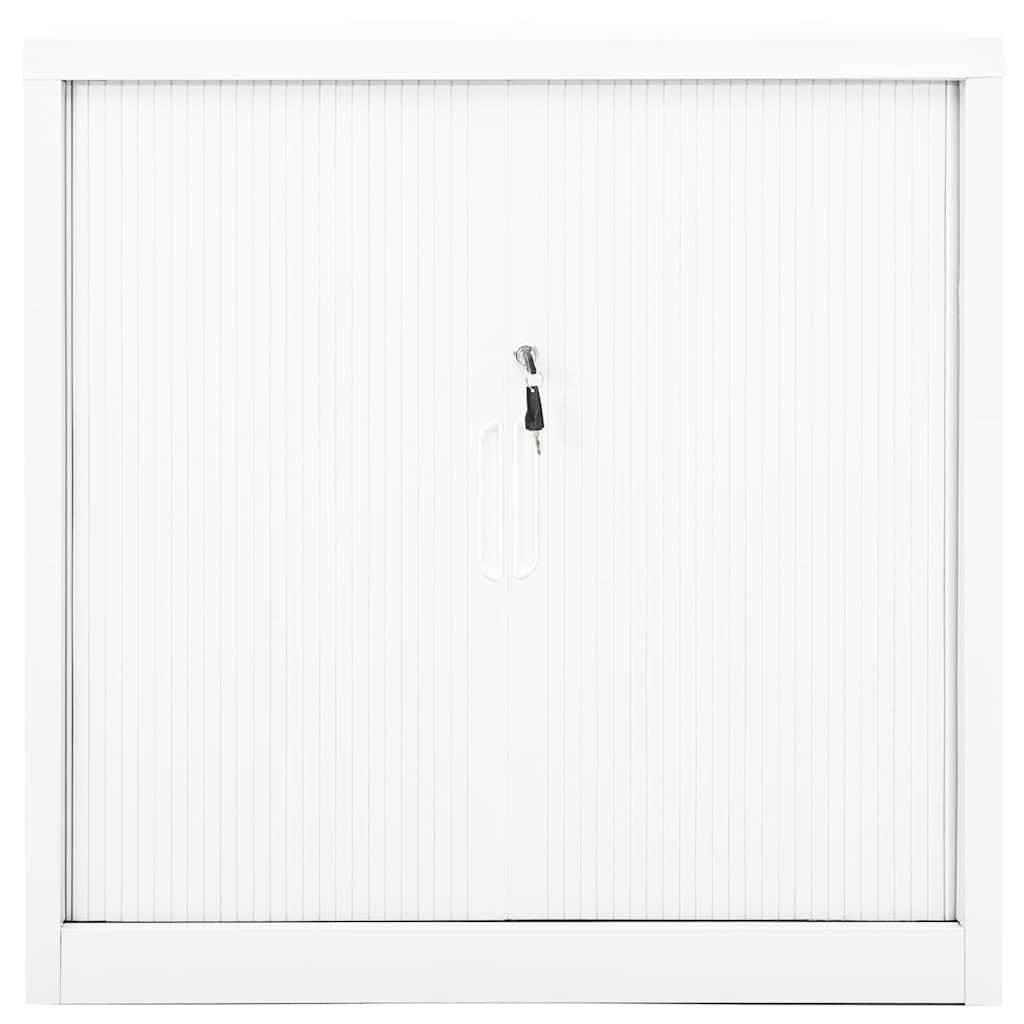 Kleiderschrank mit Schiebetüren, Weiß, 90 x 40 x 90 cm, Stahl