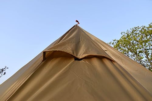 Miniatura 10 de Tipi - Tienda de campaña de media pirámide de malla para 2-4 personas, tienda de campaña con estufa ignífuga Jack para tubos de combustión, malla