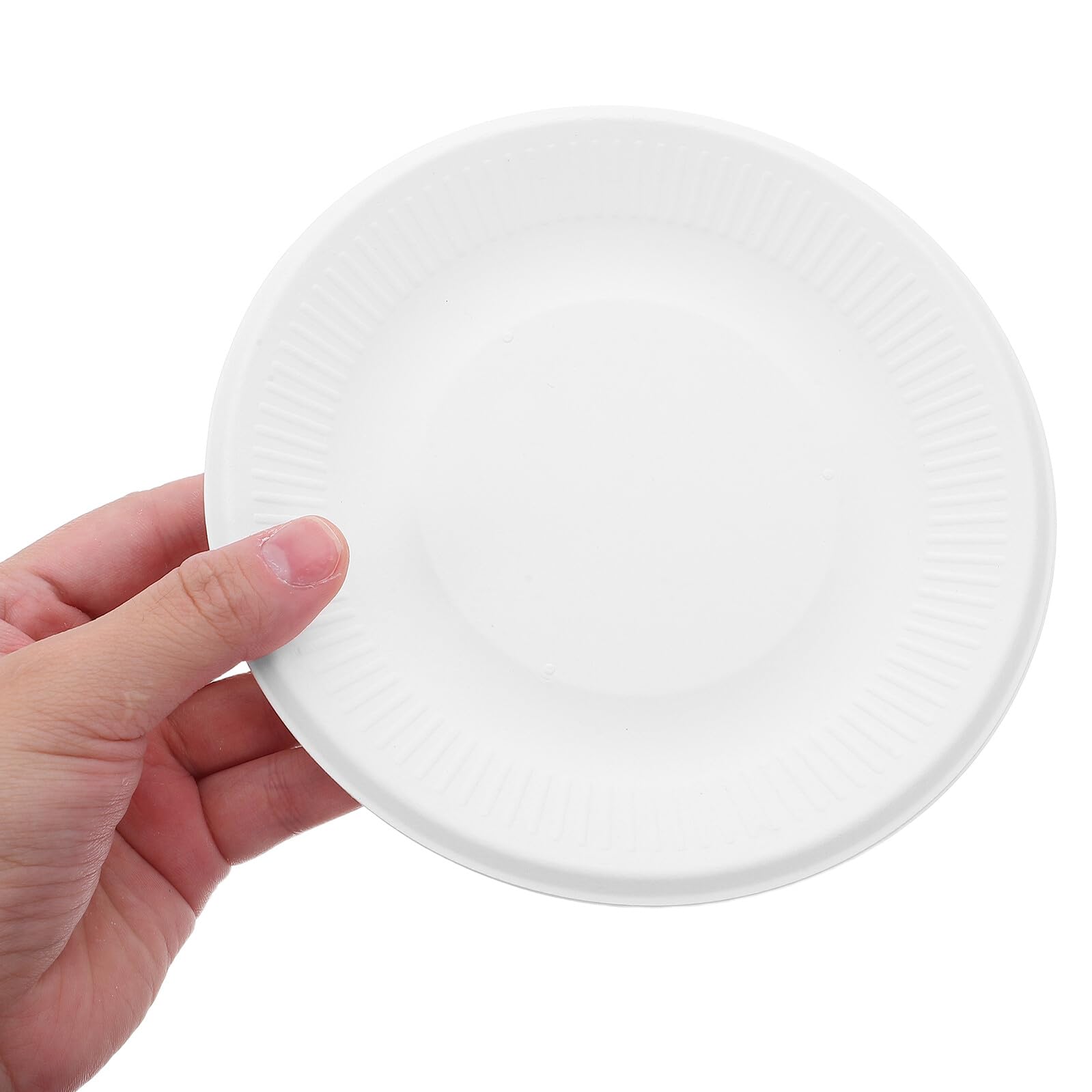 GARVALON 200 pezzi Piatti Monouso Resistenti e Spessi in Carta Piatti Rotondi per Dolci Antipasti e Snack per Feste ed Eventi