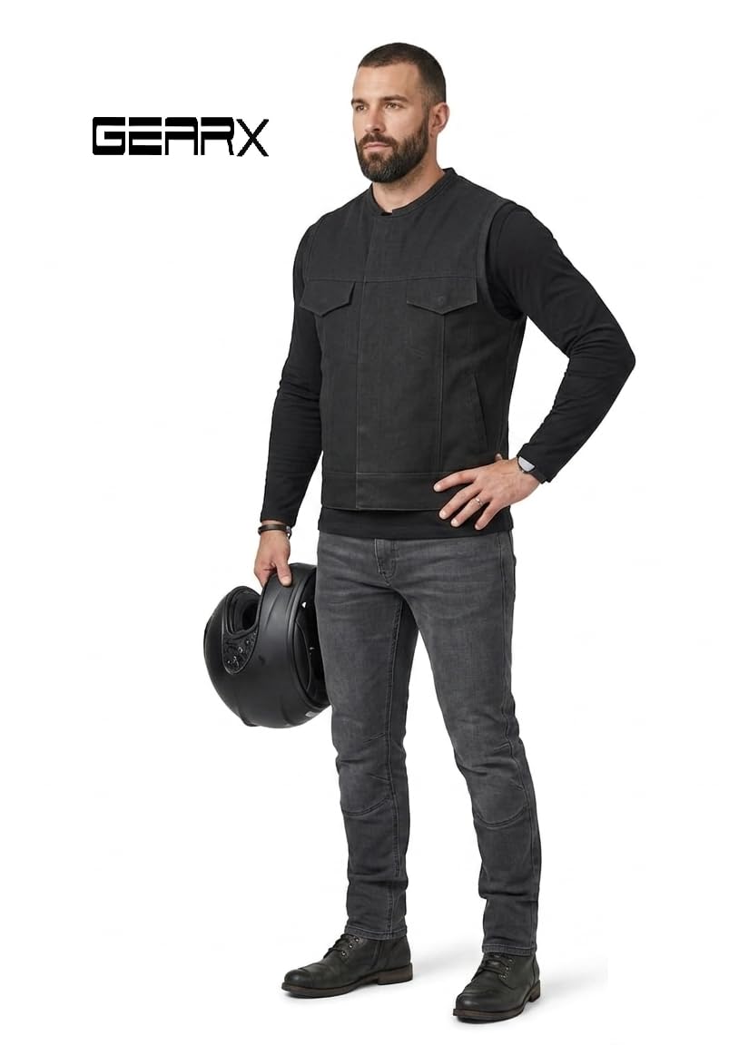 Gilet de moto en coton SOA style chopper cruiser, idéal pour la chasse et la randonnée