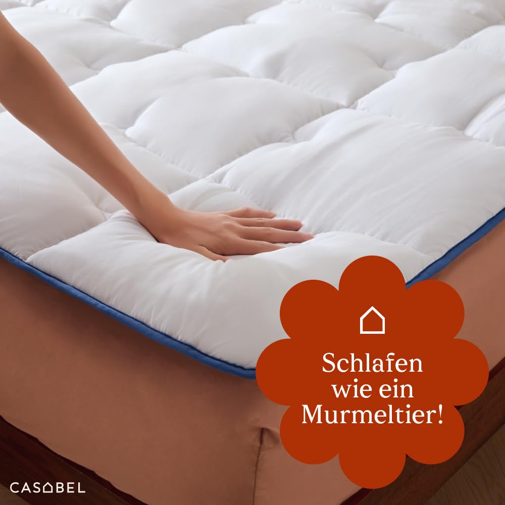 CASABEL Matratzenauflage 160x190 cm aus Atmungsaktiver Mikrofaser, Gesteppter Matrazen Topper 160x190, Ultraweich, Waschbar und Milbenabweisend, Matratzenschoner für Matratzen und Boxspringbett