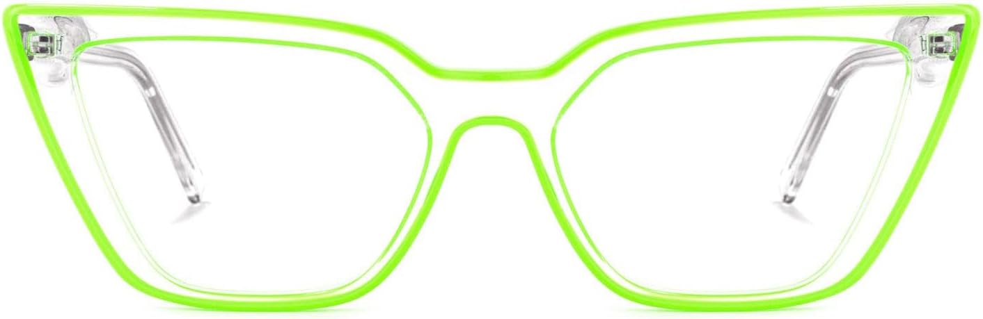Zeelool Stylish Acetate Oversized Cat Eye Blue Light Blocking Glasses for Women 100% UV400 Protection Eyewear Yosef WA609979