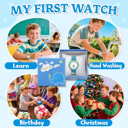 Image of Edillas Kids Teens Watch Analog Girls Boys, Waterproof Stylish Watch for Children,Students with Soft Silicone Strap for Kids Teens 4-16 Years Old