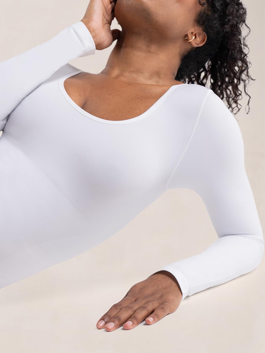 SHAPERMINT Cami Shaper, Womens Long Sleeve T Shirts, Long Sleeve Tops for Women, Compression Shirt Women Long Sleeve Tops - Image 7