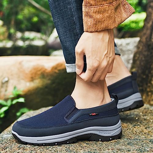 Slip on Walking Shoes for Men Comfortable Memory Foam Ultra Lightweight Breathable Fashion Sneakers Non Slip Arch Support Cushioning Athletic Running Shoes3