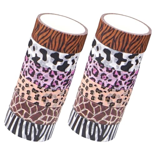 Cintas Washi Adhesivas para manualidades creativas de animales y álbumes de recortes estéticos