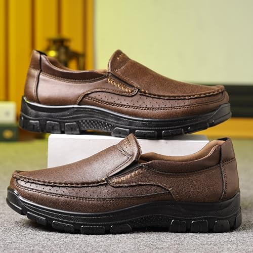 Image of COSIDRAM Men's Slip-On Loafers Lightweight Walking Shoes Daily Casual Wear | Convenient slip-on design, timeless casual shape, suitable for daily outings and light outdoor activities