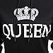 Pareja Impresión Corona King & Queen Sudaderas con Capucha Manga Larga Jersey...