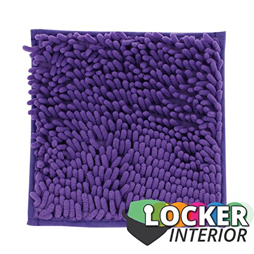 School Locker Interior 10" Square Locker Fur Rug Carpet (Purple)