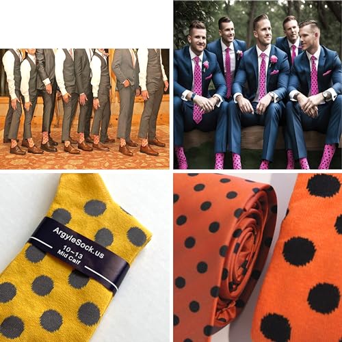 Spotlight Hosiery Men's POLKA DOTS Necktie & Dress Socks Set2