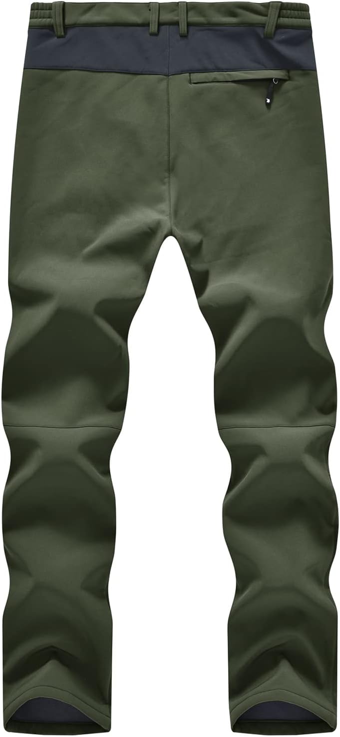 JHMORP Men's Snow Ski Pants Outdoor Waterproof Windproof Insulated Softshell Fleece Lined Hiking Pants : Everything Else