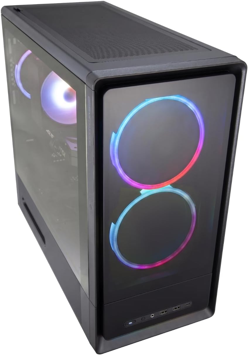 COUGAR Gaming PC DUOAIR A1, Preinstalled 5 Fans, Supporting 410mm Graphics Card, Expanded Fan Capacity of 8, Top 360mm Water Cooling, Dual Front Panel.
