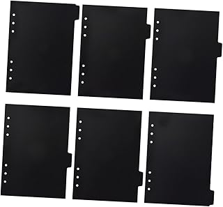 COOPHYA 6 Peças Divisores De Fichário De Orçamento De Notebook A5 Divisórias De Índice De Seção Divisórias De Página Com Abas Divisórias De Plástico A5 Fichário Divisores De Fichário
