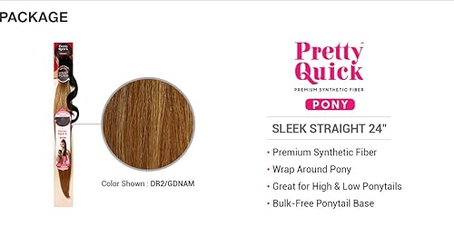 Miniatura 5 de Outre Cola de caballo Pretty Quick Sleek Straight 24" (1-Jet Black)