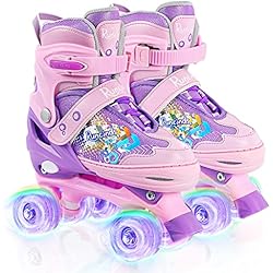 Patines Cuatro Ruedas Oxelo Runcinds Patines 4 Ruedas niña Patines niño 4 tamaños Ajustables con Ruedas iluminadas