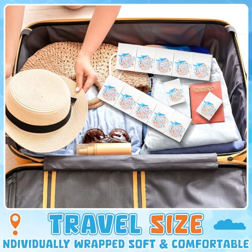 Image of Therwen 100 Pack Pocket Tissues Travel Bulk 1000 Sheet, Journey Theme